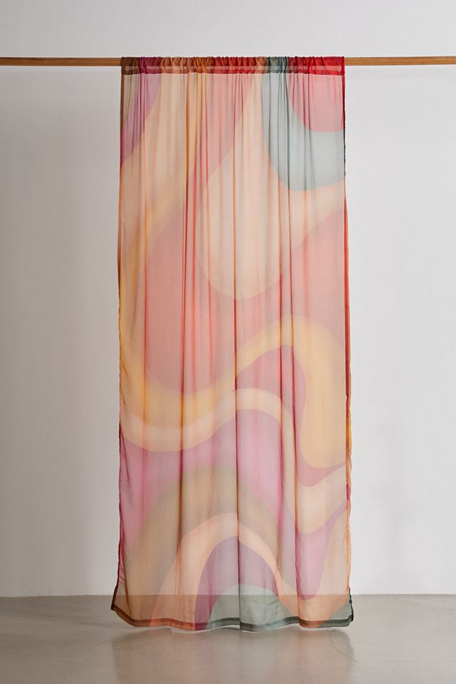 Silas Wave Printed Window Panel | Urban Outfitters