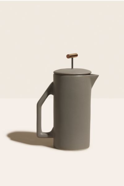 Yield Ceramic French Press In Matte Gray