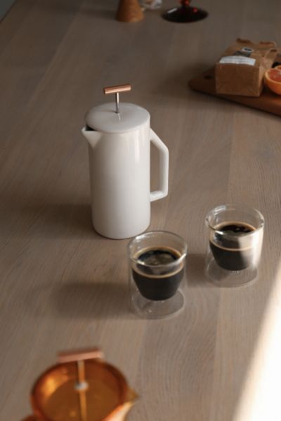 YIELD 850 ML CERAMIC FRENCH PRESS IN GLOSS CREAM AT URBAN OUTFITTERS