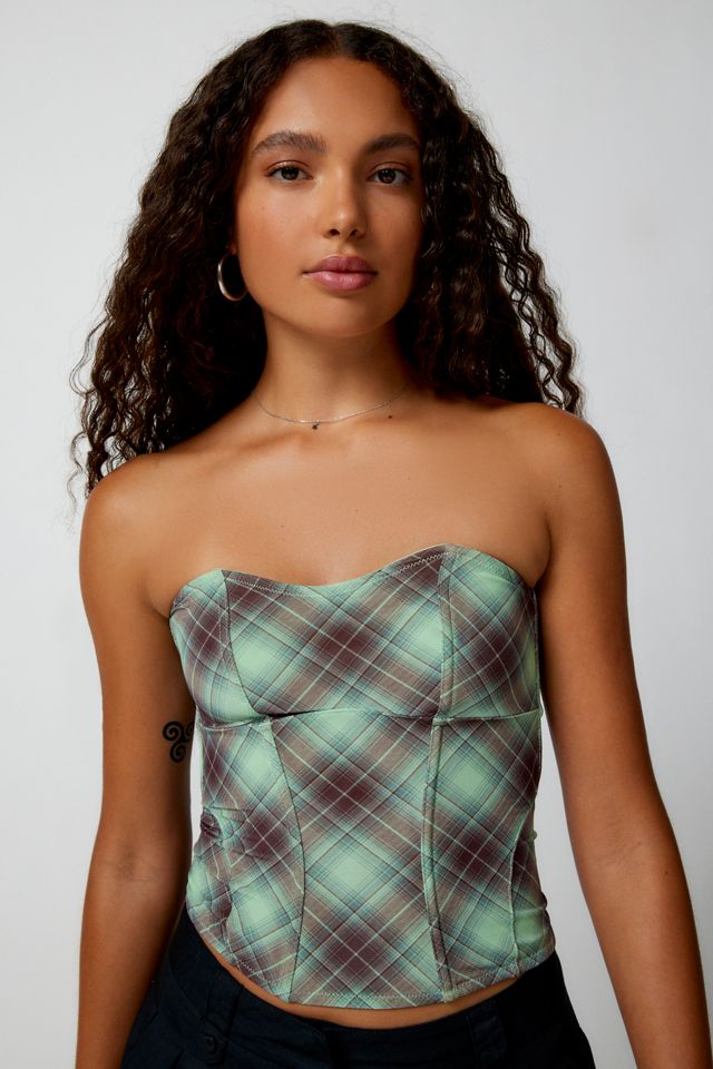 Out From Under Kira Mesh LaceUp Corset Urban Outfitters