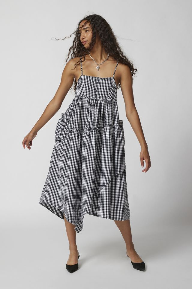 Gingham shop dress midi