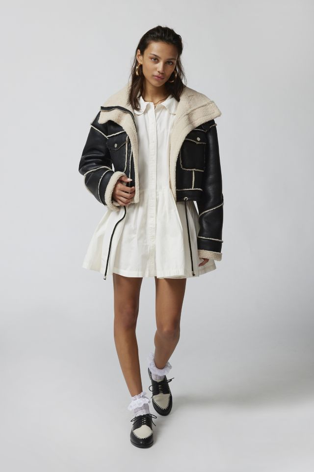 UO Sasha Pleated Frock Coat #1