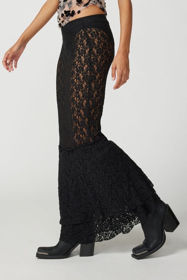 UO Kaley Sheer Lace Maxi Skirt | Urban Outfitters Canada