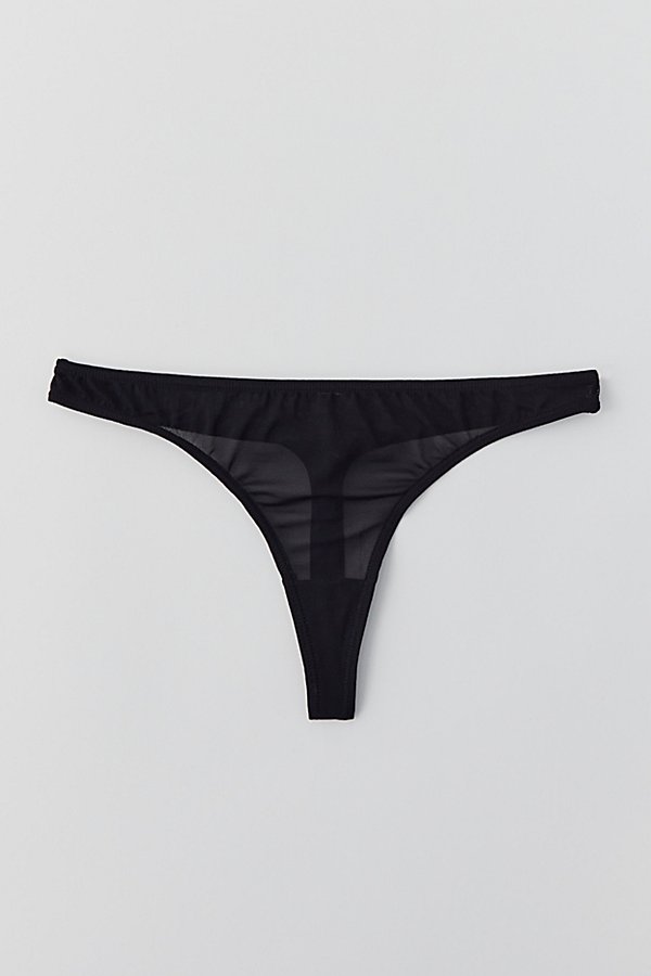Out From Under Mesh Thong In Black, Women's At Urban Outfitters