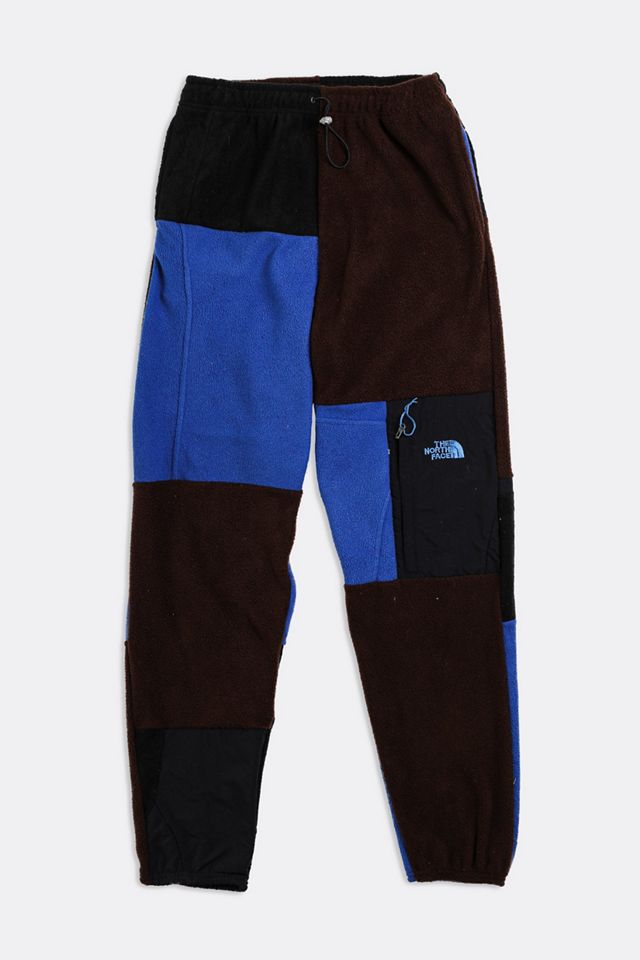 Rework North Face Fleece Midi Skirt Black & Pink