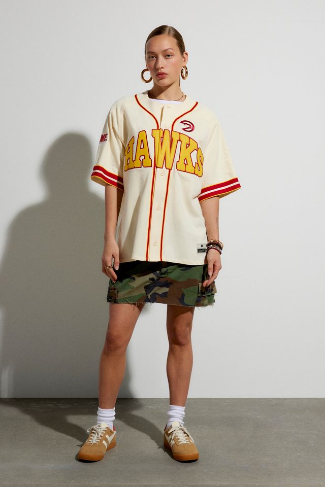 Mitchell & Ness X Melody Ehsani Atlanta Hawks Baseball Jersey Top #1