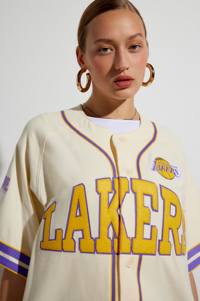 Mitchell & Ness X Melody Ehsani Los Angeles Lakers Baseball Jersey