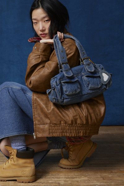 BDG Mini Denim Duffle Crossbody Bag