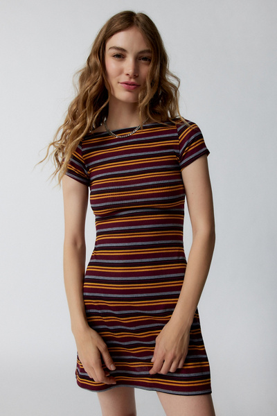 Urban Outfitters Uo Nadia Fitted Tee Dress In Black | ModeSens
