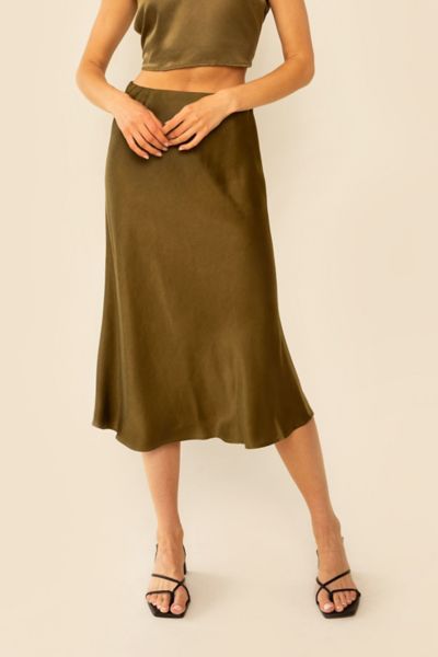 Whimsy + Row Donna Tencel Midi Skirt
