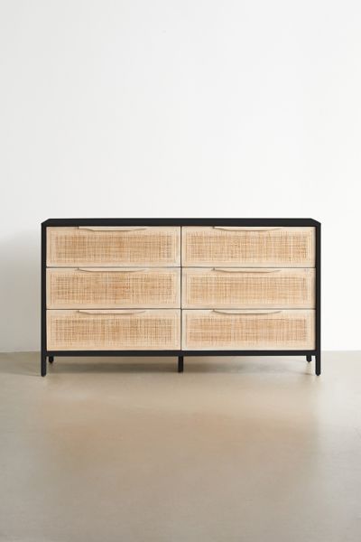 Urban Outfitters Ivy 6-drawer Dresser In Black