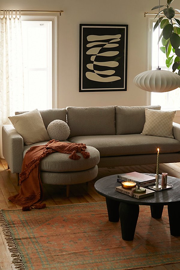 Urban Outfitters Farah Sectional Sofa In Brown