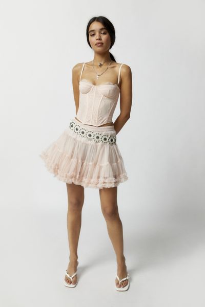 ミニスカート MARGARIN TUTU SKIRT BELT 4BMM151 Navy Blue Tutu Tulle skirt – maidenlaneboutique