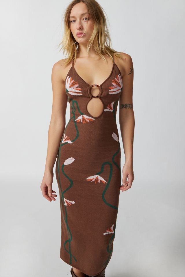 Robe Midi Fleurie en Tricot Clemmy d'Another Girl #3