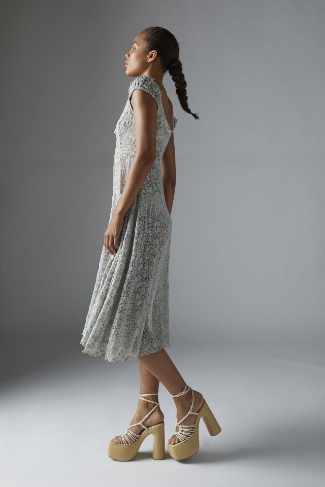Kimchi Blue Iris Lace Floral Midi Dress #2
