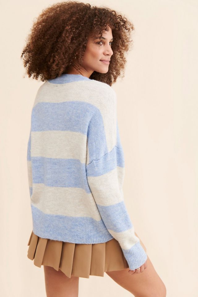 RD Style Striped V-Neck Pullover #1