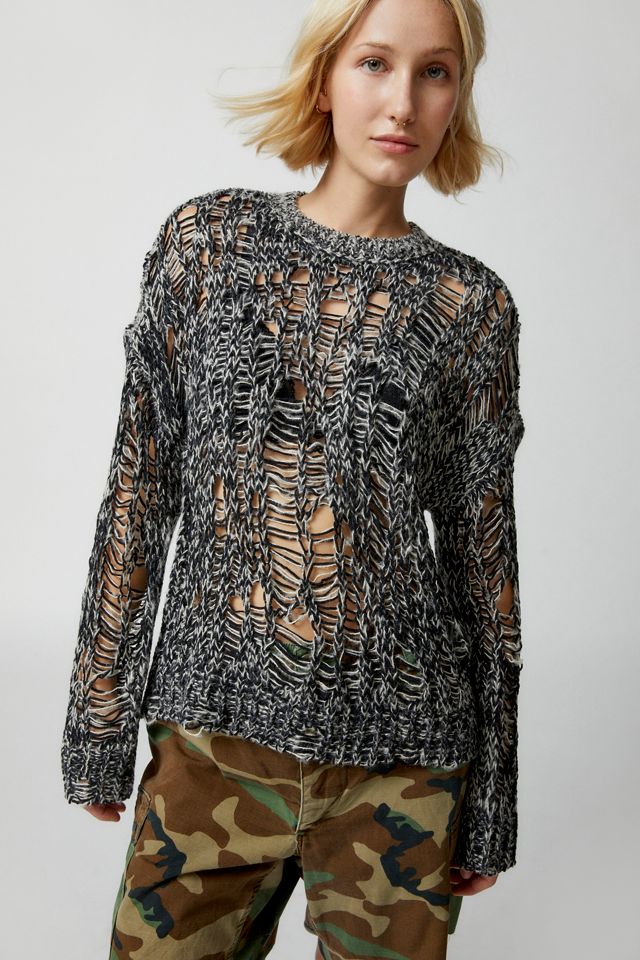 UO Distressed Pullover Sweater Urban Outfitters Canada