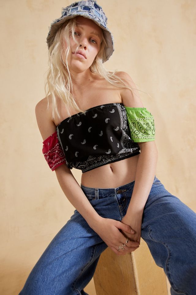 Urban Renewal Remade Off-Shoulder Bandana Top #4