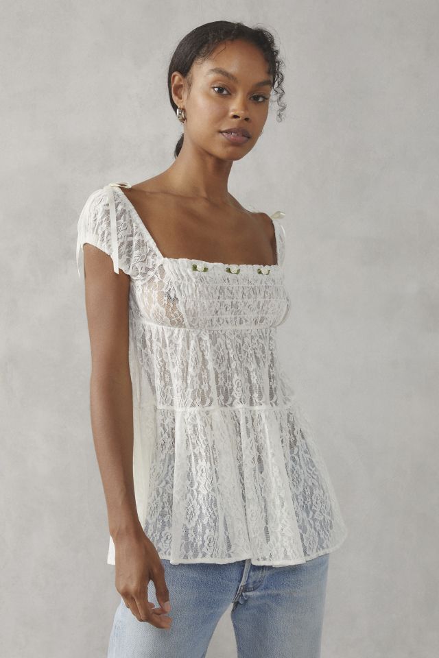 Kimchi Blue Ashleigh Sheer Lace Top #1