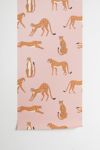 BlueLeLa Cheetahs Pattern On Pink Removable Wallpaper