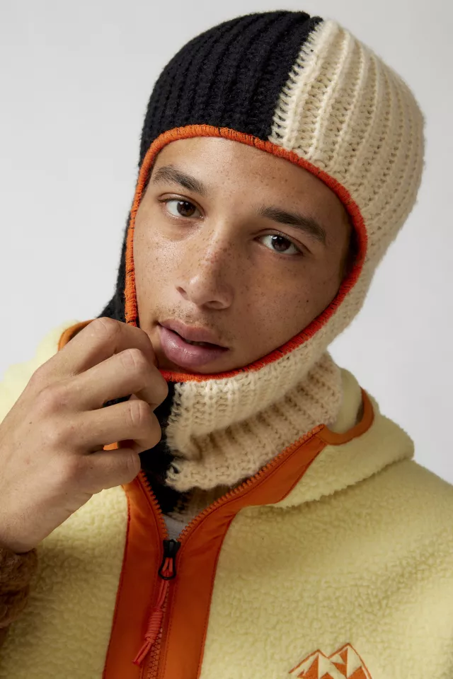 Color Splice Knit Balaclava