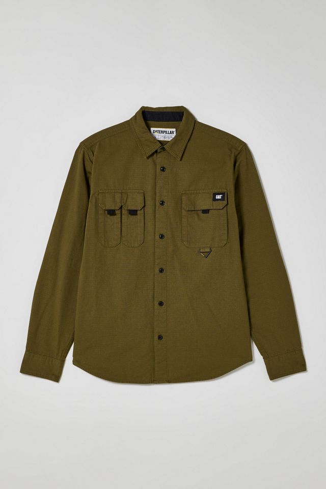 Chemise de travail homme Caterpillar rouge