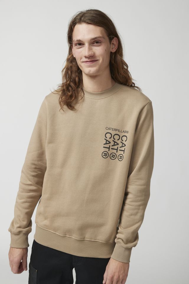 CAT Tip-Up Logo Crew Neck Sweatshirt | Urban Outfitters