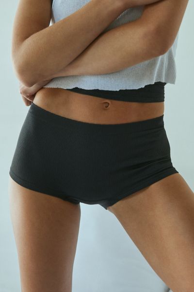 Out From Under Ribbed Seamless Boyshort Undie Product Page
