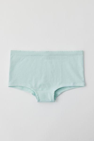 Out From Under Ribbed Seamless Boyshort Undie In Sky, Women's At Urban Outfitters