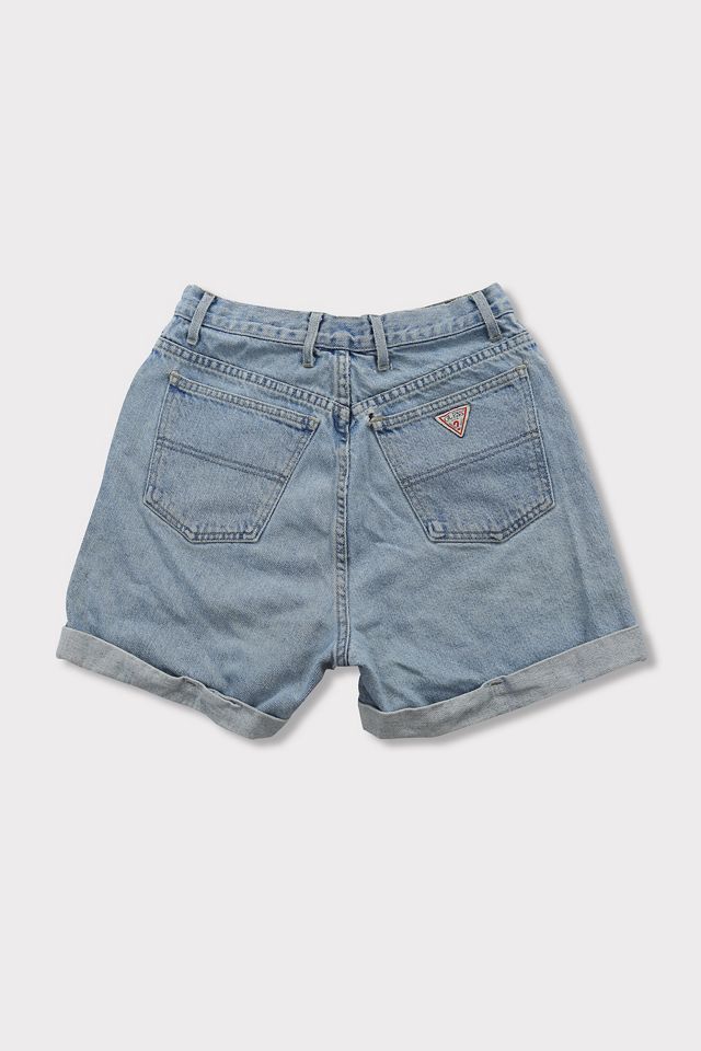 Vintage 90s Guess Grungy Medium Wash High Waisted Shorts | Urban