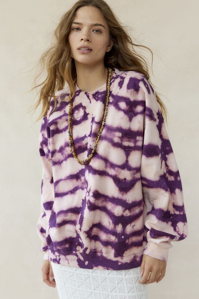 Urban outfitters purple tie dye online sweatshirt