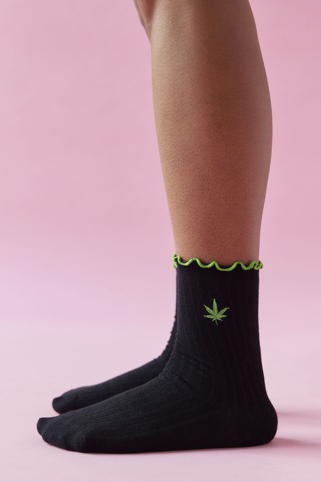 Icon Lettuce-Edge Ribbed Crew Sock #3