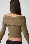 UO Overlock Off-The-Shoulder Sweater