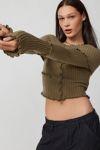 UO Overlock Off-The-Shoulder Sweater