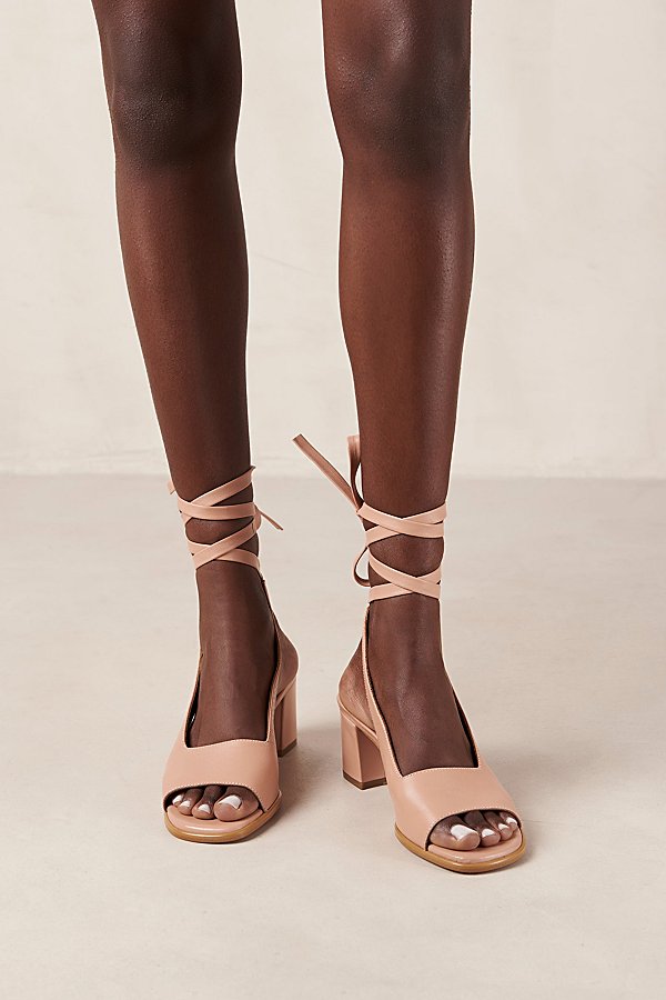 ALOHAS LILLE LEATHER WRAP HEEL IN PEACH, WOMEN'S AT URBAN OUTFITTERS