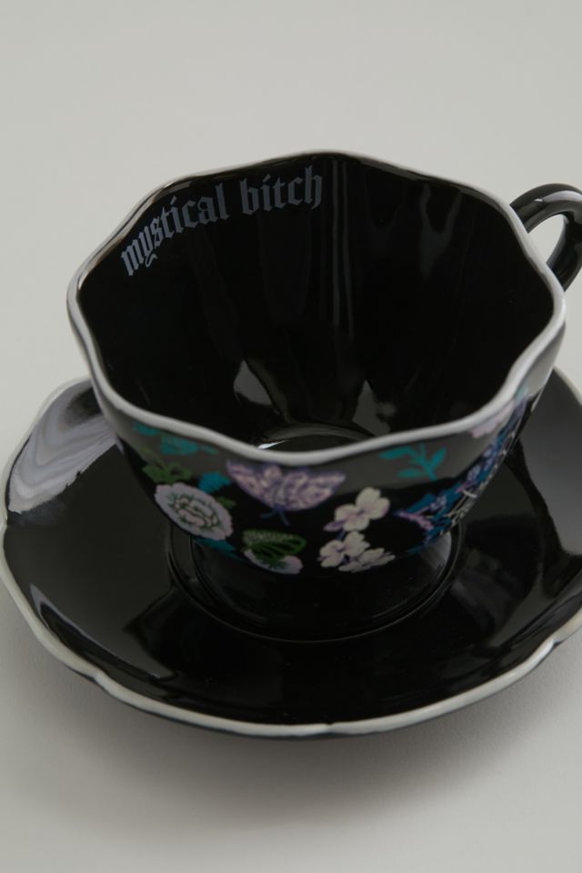 Mystical Graphic Tea Cup & Saucer Set #3