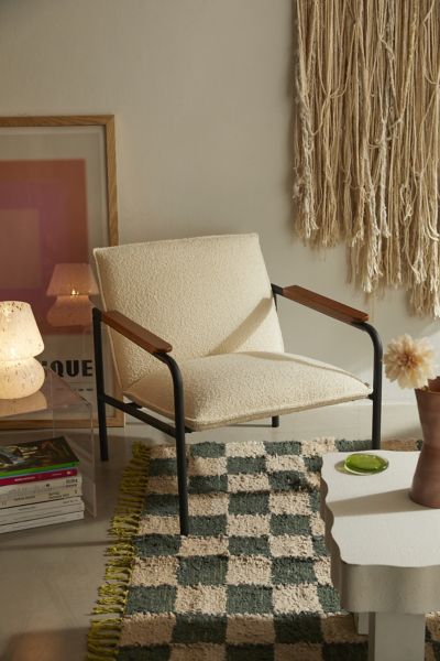 Urban Outfitters Wesley Boucle Lounge Chair In Neutral