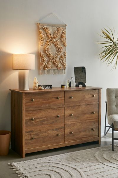 Urban Outfitters Harlow 6-drawer Dresser In Brown