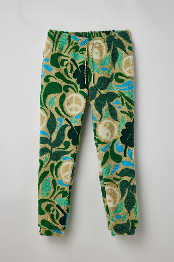 Parks Project Uo Exclusive Peace Fleece Sweatpant In Green, Men's At Urban Outfitters