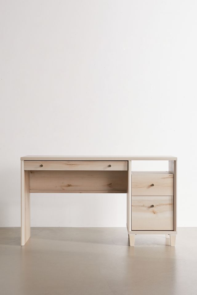 Pacific Maple Scandi-Inspired Desk with Built-In Storage