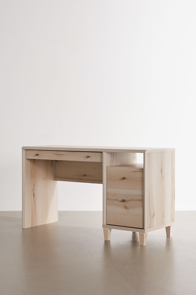 Pacific Maple Scandi-Inspired Desk with Built-In Storage