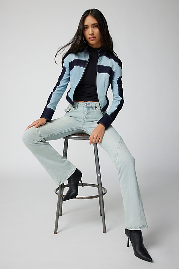 True Religion Joey Low-rise Flare Jean In Indigo, Women's At Urban Outfitters