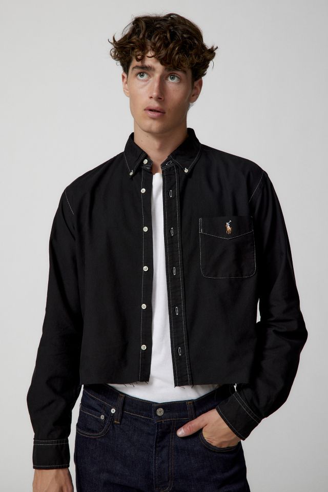 Urban Renewal Remade Boxy Raw Cropped Long Sleeve Shirt #1