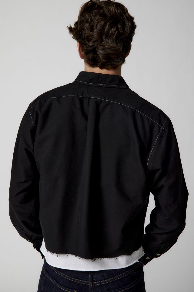 Urban Renewal Remade Boxy Raw Cropped Long Sleeve Shirt #2