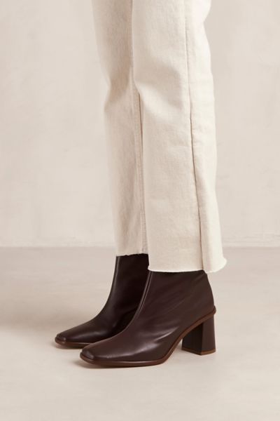 Alohas West Cape Wine Burgundy Leather Ankle Boots