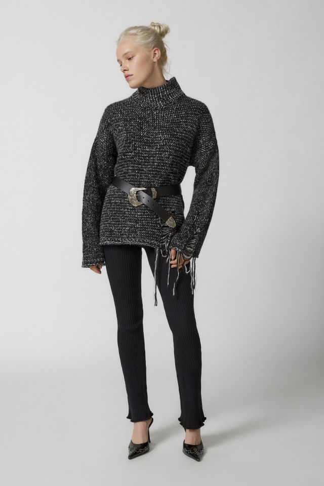 UO Salt & Pepper Funnel Neck Sweater #1