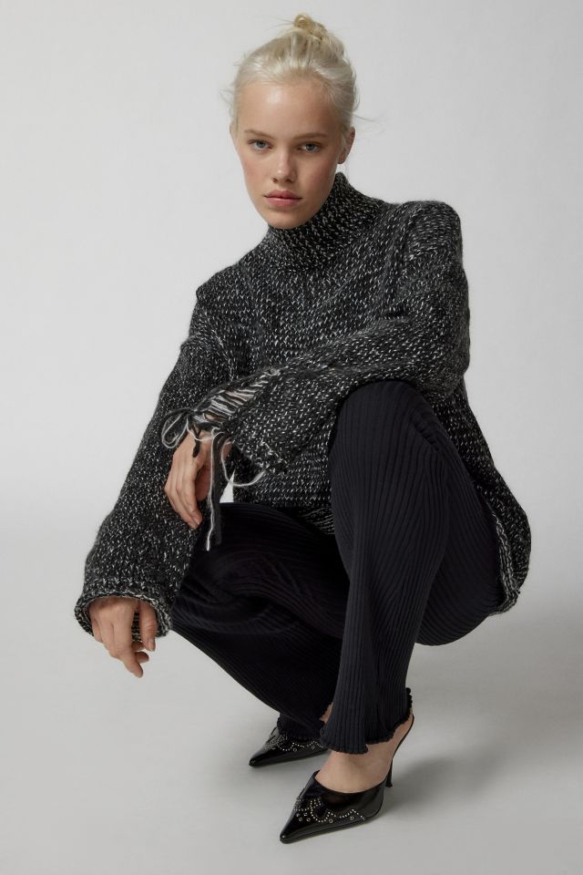UO Salt & Pepper Funnel Neck Sweater #4