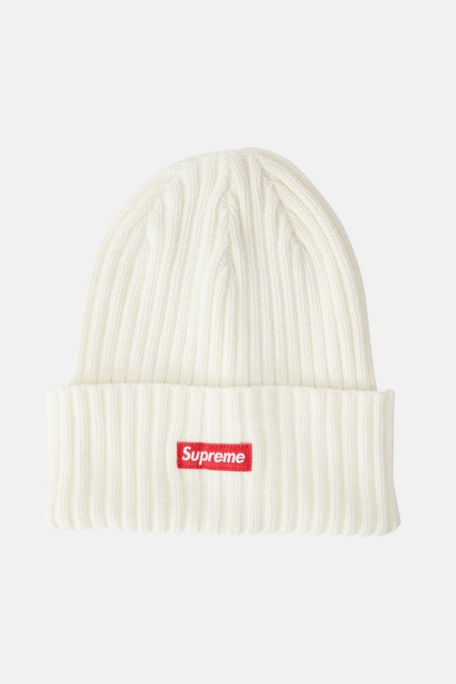 人気デザイン Supreme Overdyed Ribbed Beanie 白 - 帽子