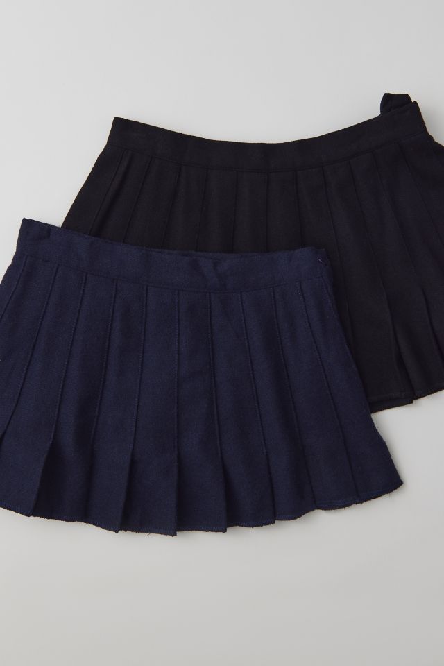 Urban Renewal Remade Solid Super Mini Pleated Skirt #1