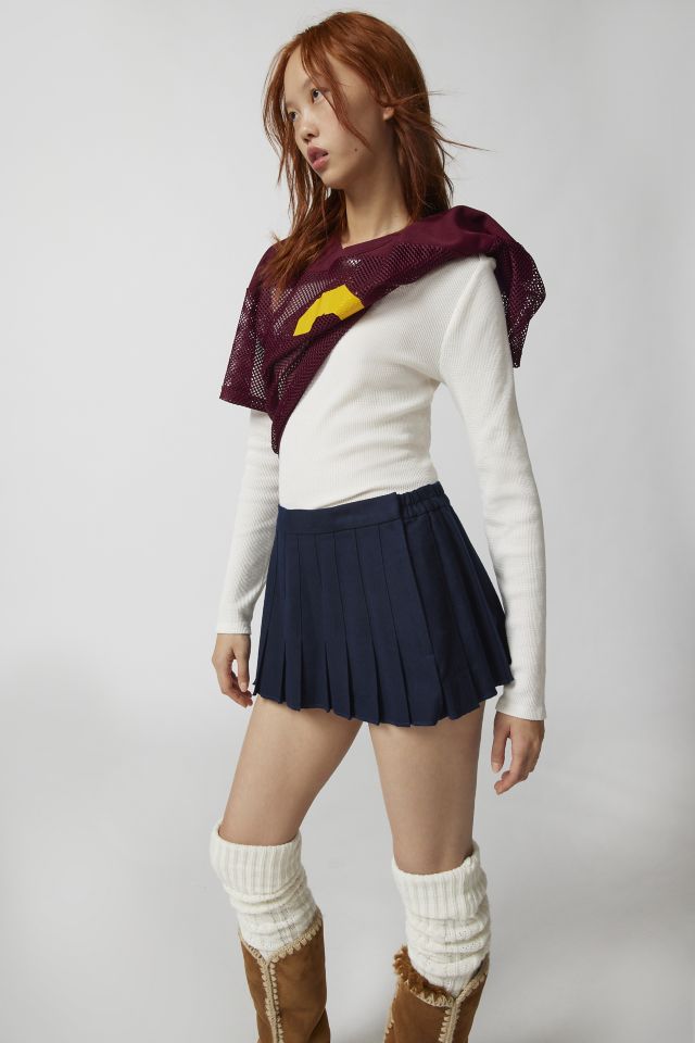 Urban Renewal Remade Solid Super Mini Pleated Skirt #2